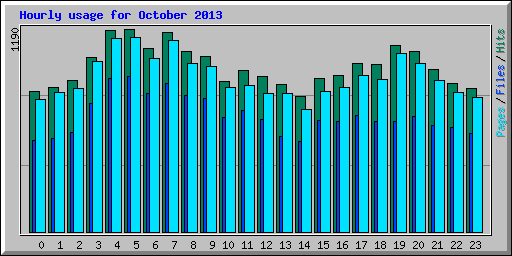 Hourly usage for October 2013