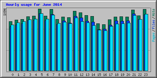Hourly usage for June 2014