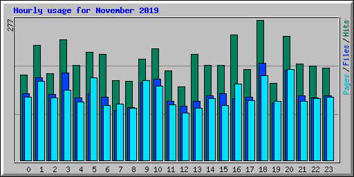 Hourly usage for November 2019